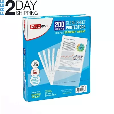 200 Sheet Protectors Holds 8.5 X 11 Inch Sheets • $15.99