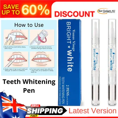 $29.15 • Buy Venus Visage Teeth Whitening Pen(2 Pens), 20+ Uses, Effective?Painless Easy Use