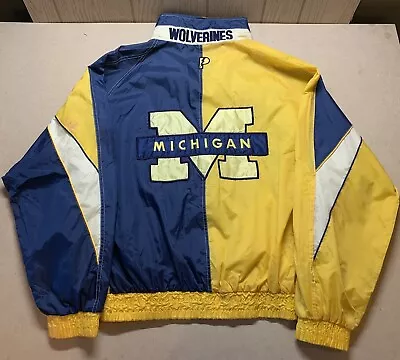 Vintage 90s University Of Michigan Wolverines Pro Player Jacket Size XXL • $49.99