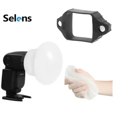 Selens Magnetic Flash Lighting Modifier Sphere Diffuser Bounce + Rubber Band Kit • $25.99