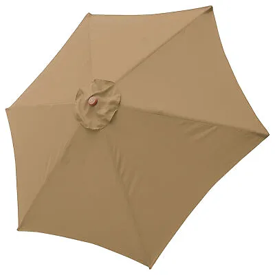 9FT Patio Umbrella Replacement Canopy 6 Rib Outdoor Yard Deck Cover Top • $30.99