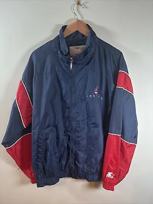 Vintage Starter Genuine Merchandise Cleveland Indians Windbreaker Jacket Xl MLB • $54.99