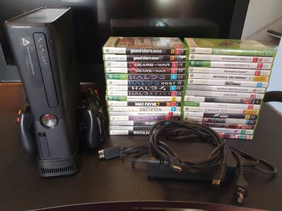$199.99 • Buy Microsoft Xbox 360 S 320GB Slim Console Bundle Pal With 2 X Controller 32 Games