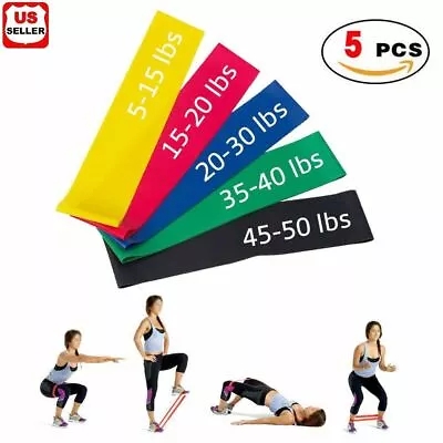 Workout Resistance Bands Loop Set CrossFit Fitness Yoga Booty Leg Exercise Band • $7.88