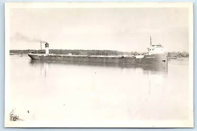 POSTCARD RPPC Governor Miller Steamer St Clair River Marine City Michigan 1940's • $25.46