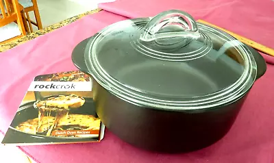 Pampered Chef 4 Qt RockCrok Dutch Oven Pot With Glass Lid • $35