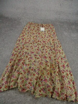 $19.99 • Buy Zara Skirt Womens Medium Flared Floral Print Pink NEW