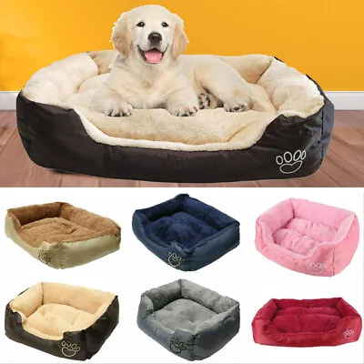 £9.99 • Buy Pet Cat Dog Bed Cat Beds Soft Washable Puppy Cushion Warm Pet Basket S M L XL