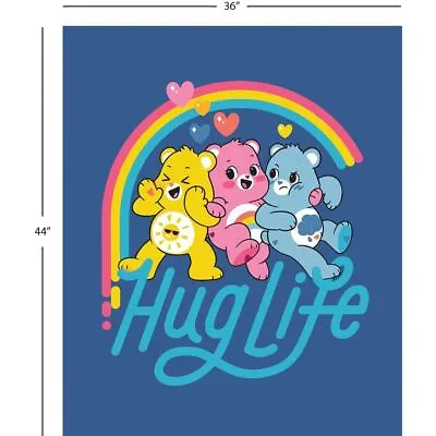 Care Bears Believe Hug Life Blue Cotton Quilting Fabric Panel • $25.95