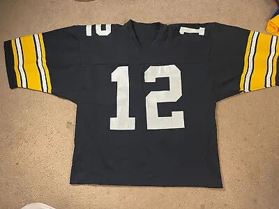 VTG 1980's PITTSBURGH STEELERS Jersey Men's L Terry Bradshaw Sand Knit Simmons • $19.99