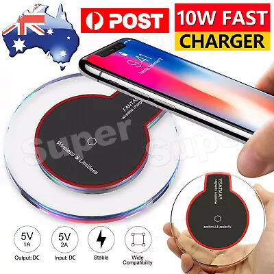 Qi Wireless Charger Charging For IPhone12 X XS MAX 8 Plus Samsung S10 S9 Plus AU • $5.45