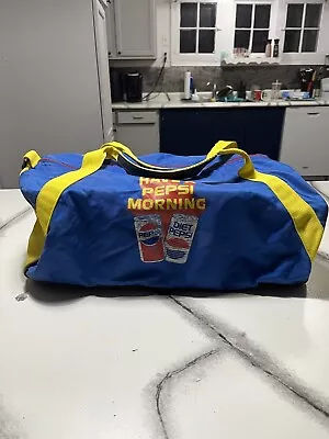 Vintage Diet Pepsi Gym Duffle Bag Have A Pepsi Morning Blue Yellow Red • $19.99