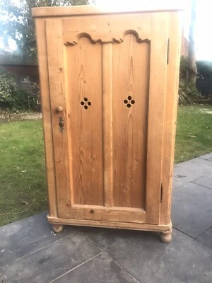 £695 • Buy French Rustic Farmhouse Antique Pitch Pine Larder Cupboard/linen /hall Storage