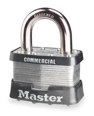 Master Lock 5Ka Padlock Keyed Alike Standard Shackle Rectangular Steel Body • $11.55