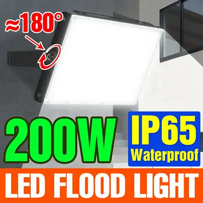 200W LED Floodlight PIR Sensor Motion Outdoor Security Flood Lamp Waterproof UK • £12.90