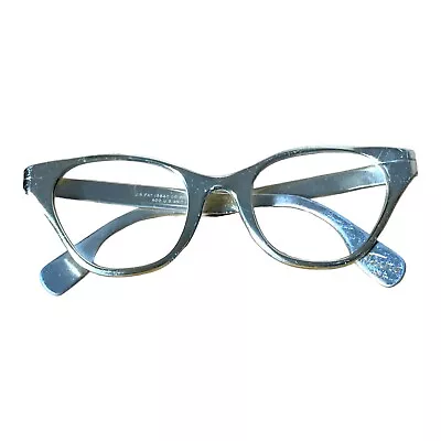 VINTAGE 50's 60's Tura Inc Aluminum Cat Eye Glasses Frames Petite 47 15 135 • $24.03