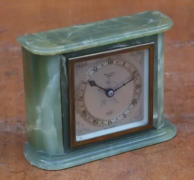 Vintage Art Deco Green Onyx Elliott Mantel Clock. Made In England. • $99.56