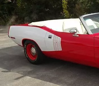 $159 • Buy Mopar 1971 Cuda HEMI Billboard & Lettering Decals Gloss White USA SCOCTHCAL