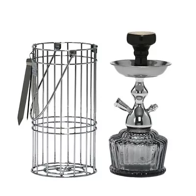 Mya Qt 14  Portable Caged Hookah Shisha Pipe Set Single Hose Lounge Grey • $49.99