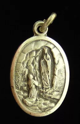 Vintage Mary Lourdes Medal Religious Holy Catholic • $7.99