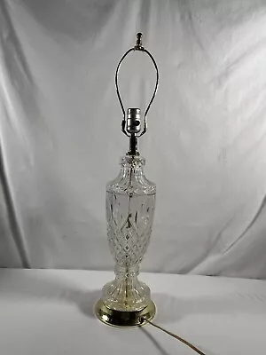 Vintage Crystal Glass Cut Table Lamp #363 • $54.51