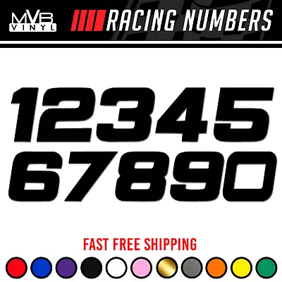 Racing Numbers Vinyl Decal Sticker | Dirt Bike Plate Number BMX Competition 499 • $6.99