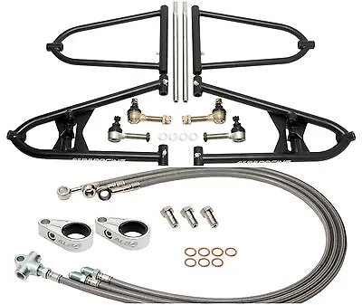 Yamaha YFZ 450 A Arms +2 +1  Chromoly Adjustable 06 & Up Brake Lines Clamps Alba • $382