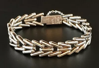 Sterling Silver Vintage TAXCO Heavy Link Bracelet 7” • $38