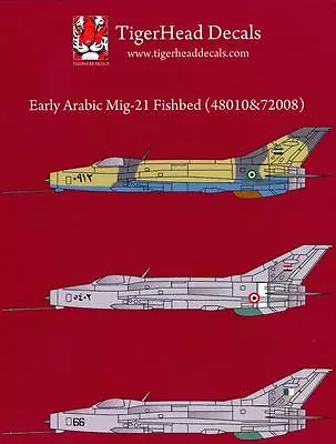 Tigerhead Decals 1/48 MIKOYAN MiG-21 FISHBED Egypt & Iraq • $17.99