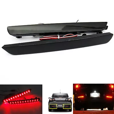 2x Smoked Lens Bumper Reflector LED Tail Brake Stop Light For Mazda3 Axela 04-09 • $23.75