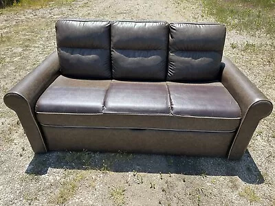 Flexsteel 73  Sofa Bed Couch Taupe Fold And Tumble RV Boat Motorhome • $900