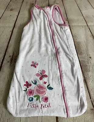 Baby Girls Pink Petal Grow Bag/Sleepbag Size 0-6 Months 2.5 Tog Primark • £3.99