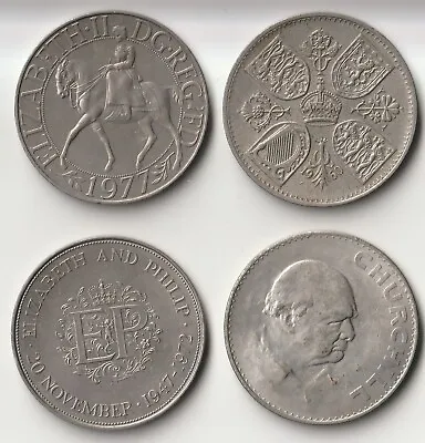 £3.99 • Buy Set Of Four Coins - Elizabeth II Crowns - 1960, 1965, 1972 And 1977