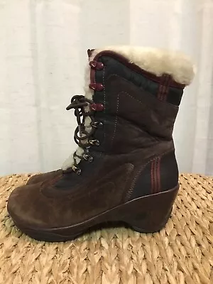 J-41 Women's PACIFIC Winter Boots With White Faux Fur Lining WJ08PAC04 - 8 Med • $15.99