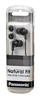 Panasonic Japan Inner Ear Phone Earphone HeadPhone RP-HJE150-K Black • £14.12