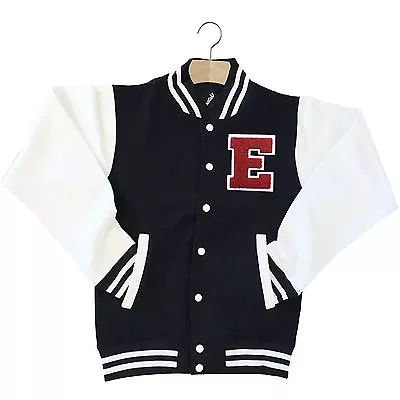 Varsity Baseball Jacket Unisex Personalised With Genuine Us College Letter E • £39.95