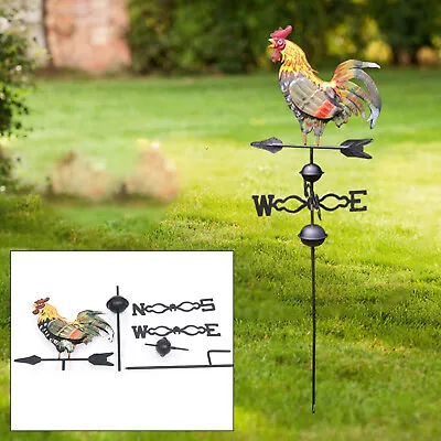 Cockerel Rooster Weather Vane Floor Stand Garage Rooster Weathervane Iron 120cm • £26