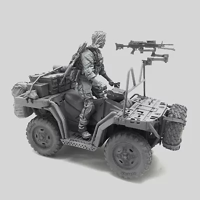 1/35 Army Female US Soldier SEAL Military ATV Resin Figure Model Kit Unassembled • $59.84
