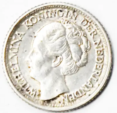1943 P Curacao 10c Ten Cents Silver Coin KM# 37 Surinam • $19.99