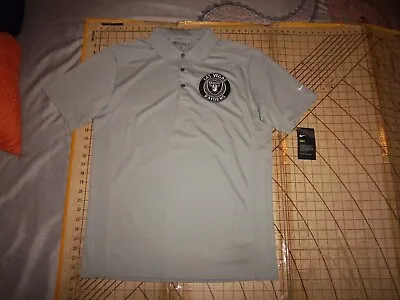 Mens Medium Gray Nike Golf Raiders Adorned Polo Shirt - Nwt • $28