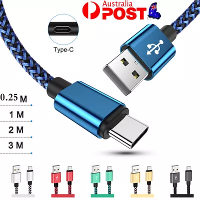 $3.25 • Buy Type-C Braided Charging Charger Cord USB C Data Sync Cable For Samsung Galaxy