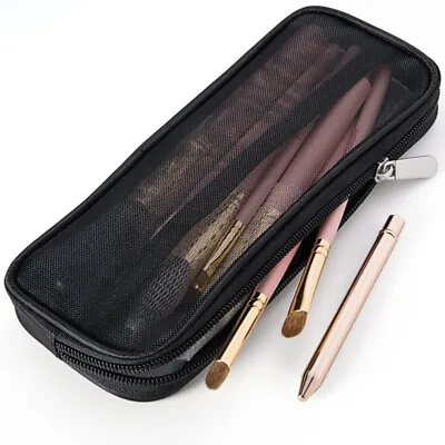 Makeup Brush Travel Case Cosmetic Toiletry Bag Organizer Mesh Kit Pouch • $3.23