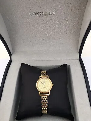 RARE LONGINES PRESENCE LADIES WATCH 9ct GOLD BRACELET WITH GOLD PLATED CASE. • £600