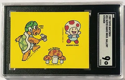 1989 Topps Nintendo Sticker Card #31 Super Mario Bros - Toadstool Gallery SGC 9 • $43.99