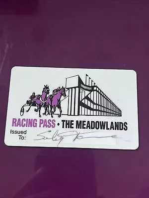 1989 Racing Press Pass Media Ticket Meadowlands Racetrack • $29.95