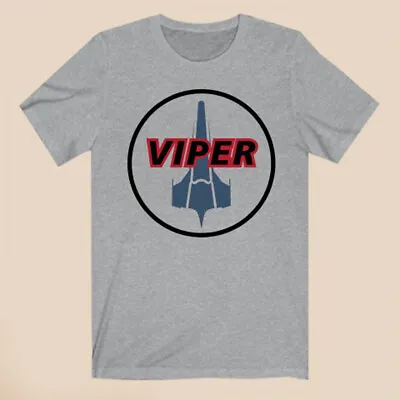 Battlestar Galactica Viper Ship Logo Men's Gray T-Shirt Size S-3XL • $16.99