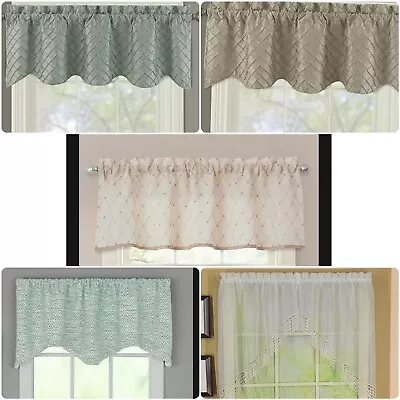 Bella Pin Tuck / Grant / Crystal Brook / Macrame Swag Window Valance  • $19.99