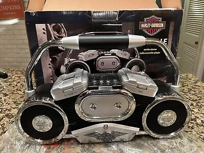 Harley Davidson Motorcycle Nashville AMFM Portable Stereo Radio Cassette Boombox • $176