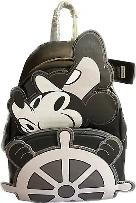 Loungefly Disney Mickey Mouse Steamboat Willie Movie Reel Backpack Bag New NWT • $89.99