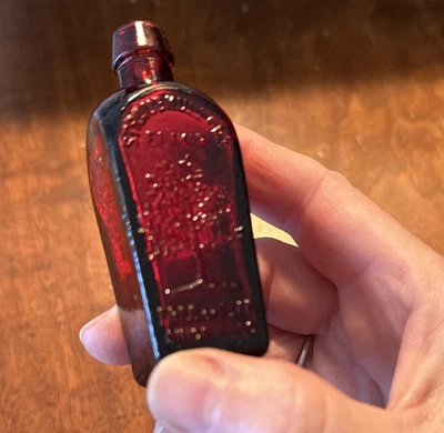 $11.90 • Buy Vintage 3” Mini Wheaton NJ Ruby Glass Tree Of Life Elixir Nectar Of The Golden